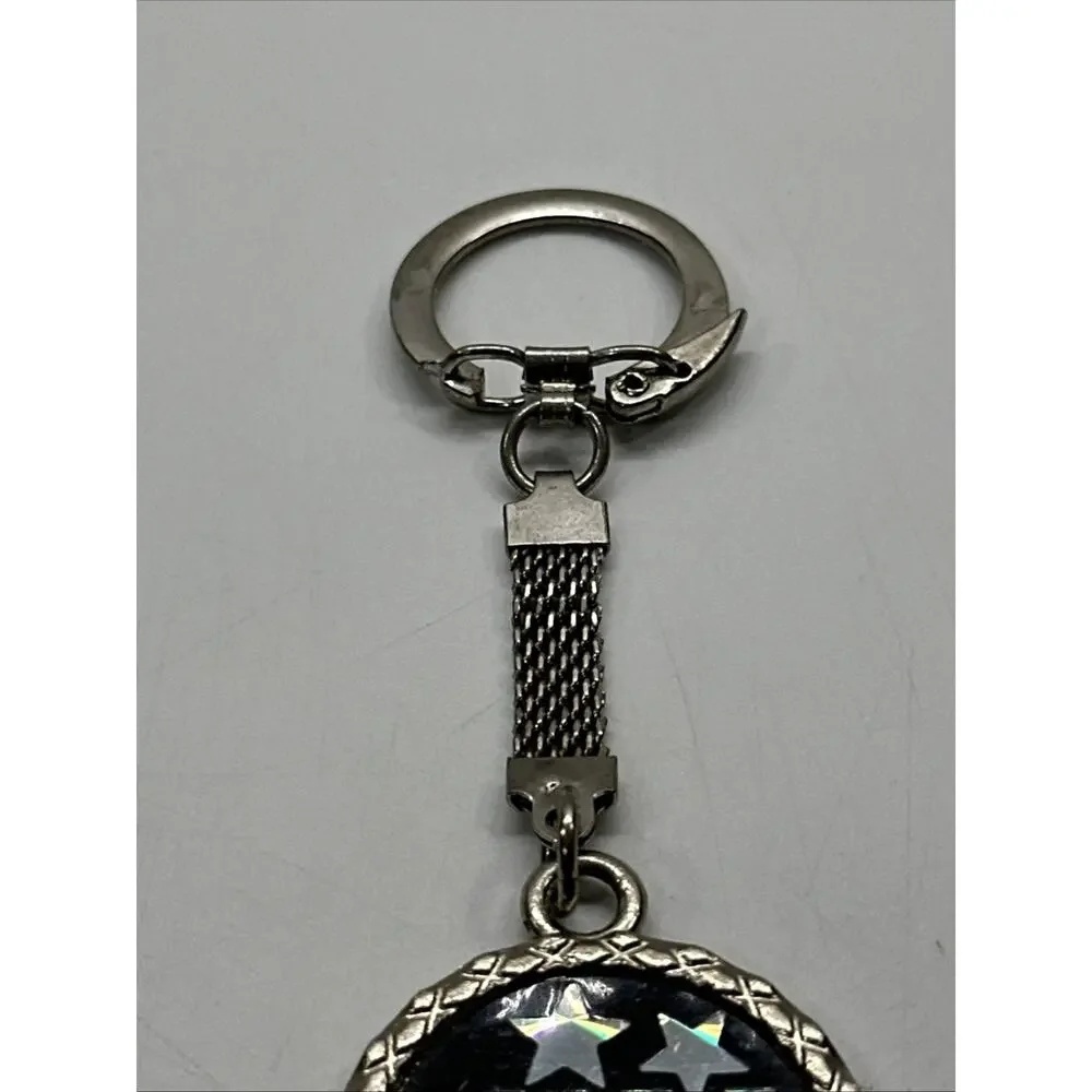 Vintage KISS 1977 Aucoin prismatic mesh keychain Rare